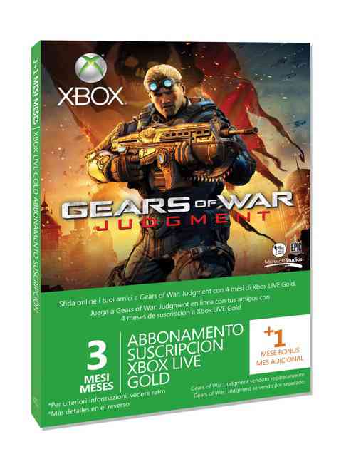 Tarjeta Xbox Live 3   1 Meses Gears Of War Judgement X360